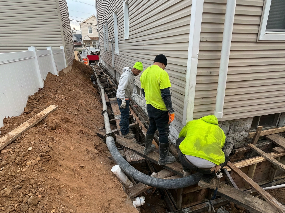 Trenching for Drainage & Utilities